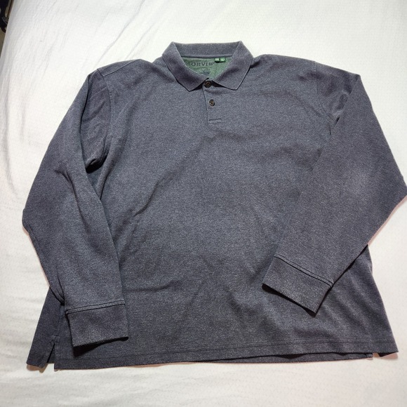 Orvis Other - Orvis Fly Fishing Men's Grey Embroidered Polo Short Sleeve 2XL